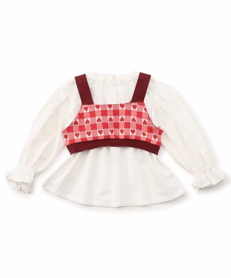 日本童裝 BREEZE 提花吊帶上衣兩件套裝 80-140cm 女童款 秋季 TOPS