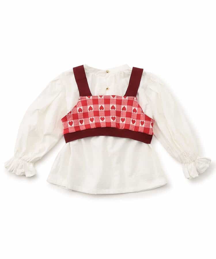 日本童裝 BREEZE 提花吊帶上衣兩件套裝 80-140cm 女童款 秋季 TOPS