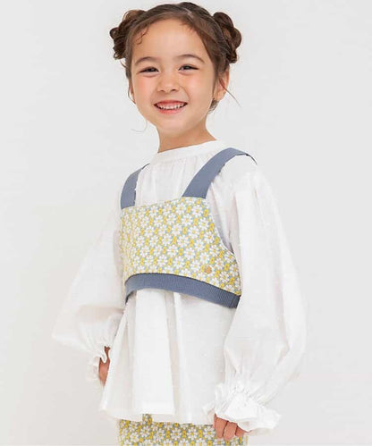 日本童裝 BREEZE 提花吊帶上衣兩件套裝 80-140cm 女童款 秋季 TOPS