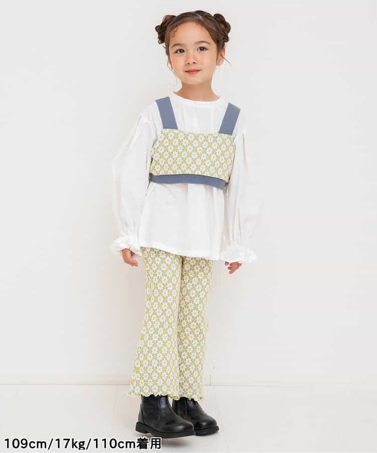 日本童裝 BREEZE 提花吊帶上衣兩件套裝 80-140cm 女童款 秋季 TOPS