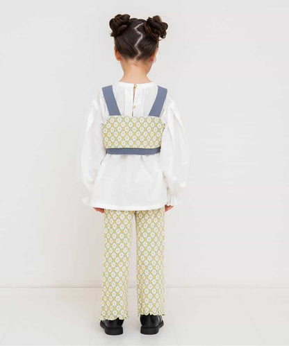 日本童裝 BREEZE 提花吊帶上衣兩件套裝 80-140cm 女童款 秋季 TOPS