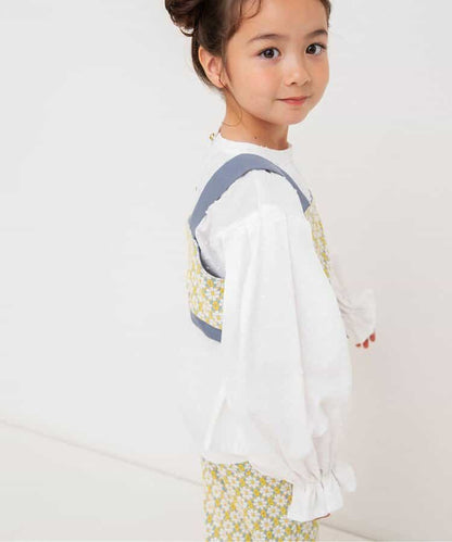 日本童裝 BREEZE 提花吊帶上衣兩件套裝 80-140cm 女童款 秋季 TOPS