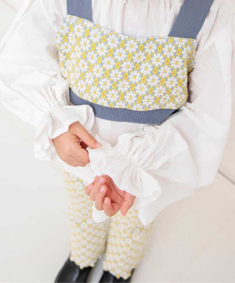 日本童裝 BREEZE 提花吊帶上衣兩件套裝 80-140cm 女童款 秋季 TOPS