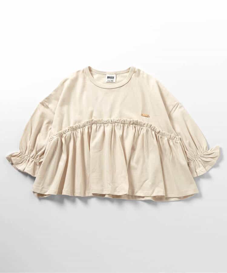 日本童裝 BREEZE 荷葉邊長袖上衣 80-140cm 女童款 秋季 TOPS