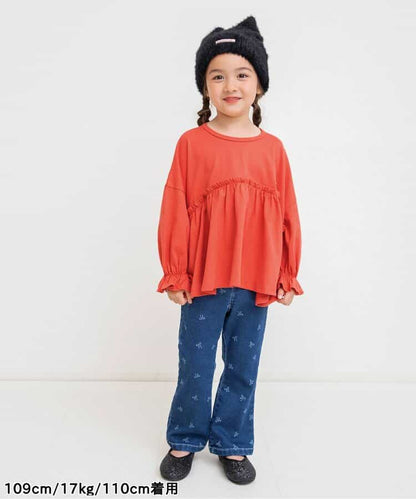 日本童裝 BREEZE 荷葉邊長袖上衣 80-140cm 女童款 秋季 TOPS