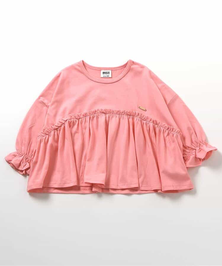 日本童裝 BREEZE 荷葉邊長袖上衣 80-140cm 女童款 秋季 TOPS