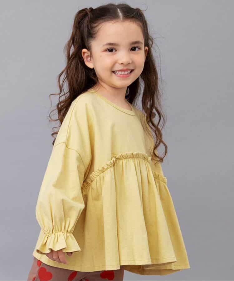 日本童裝 BREEZE 荷葉邊長袖上衣 80-140cm 女童款 秋季 TOPS