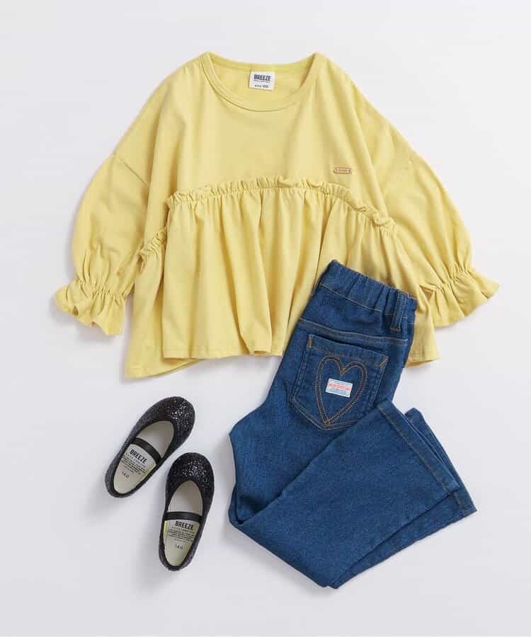 日本童裝 BREEZE 荷葉邊長袖上衣 80-140cm 女童款 秋季 TOPS