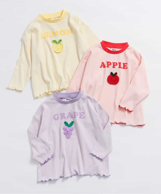 日本童裝 BREEZE 水果長袖上衣 80-140cm 女童款 秋季 TOPS