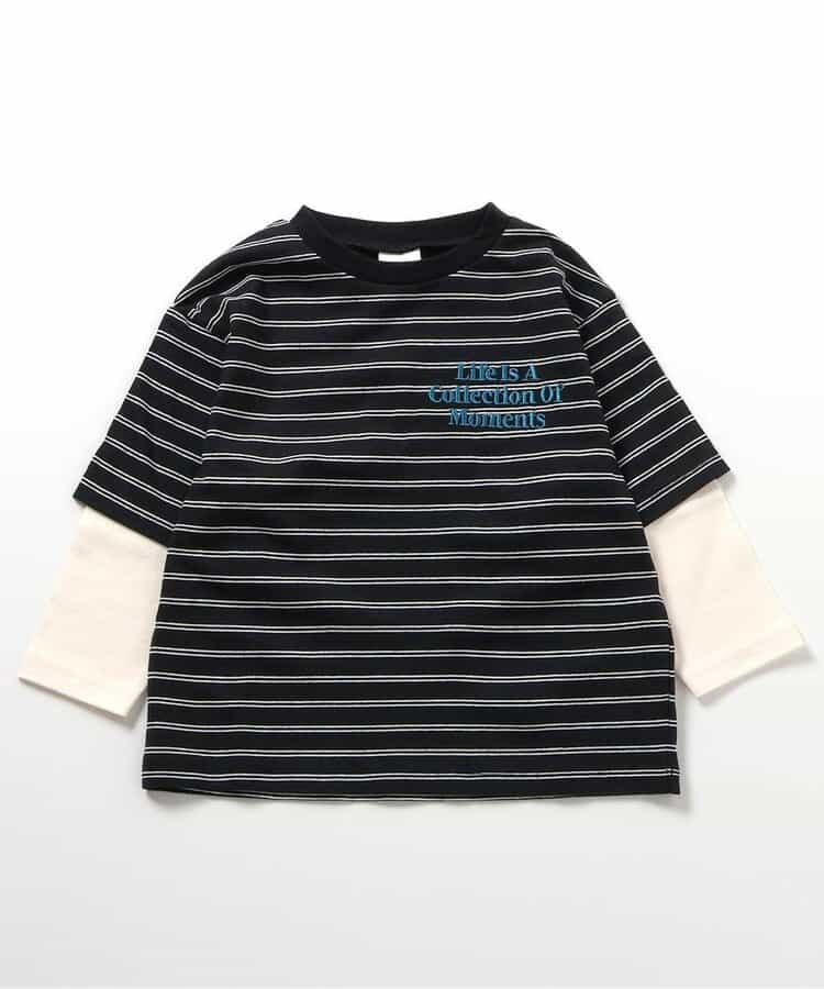 日本童裝 BREEZE 假兩件長袖上衣 90-150cm 男童款 秋季 TOPS