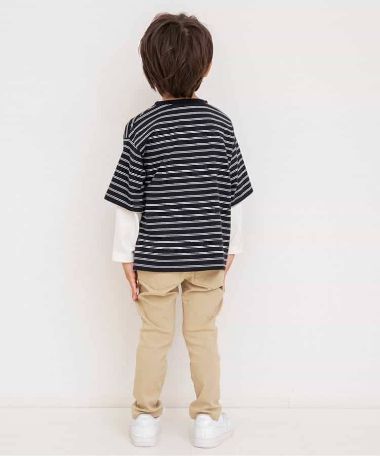日本童裝 BREEZE 假兩件長袖上衣 90-150cm 男童款 秋季 TOPS