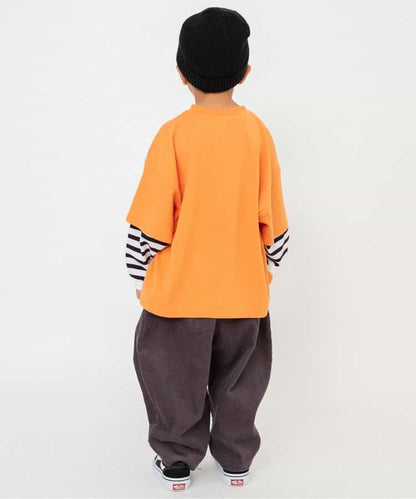 日本童裝 BREEZE 假兩件上衣 80-140cm 男童款 秋季 TOPS