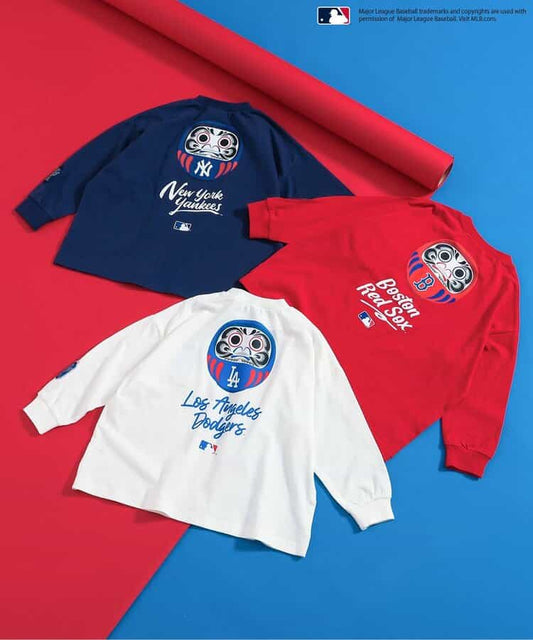 BREEZE x MLB Daruma Print Top (90-150cm) for Boys (Summer) 