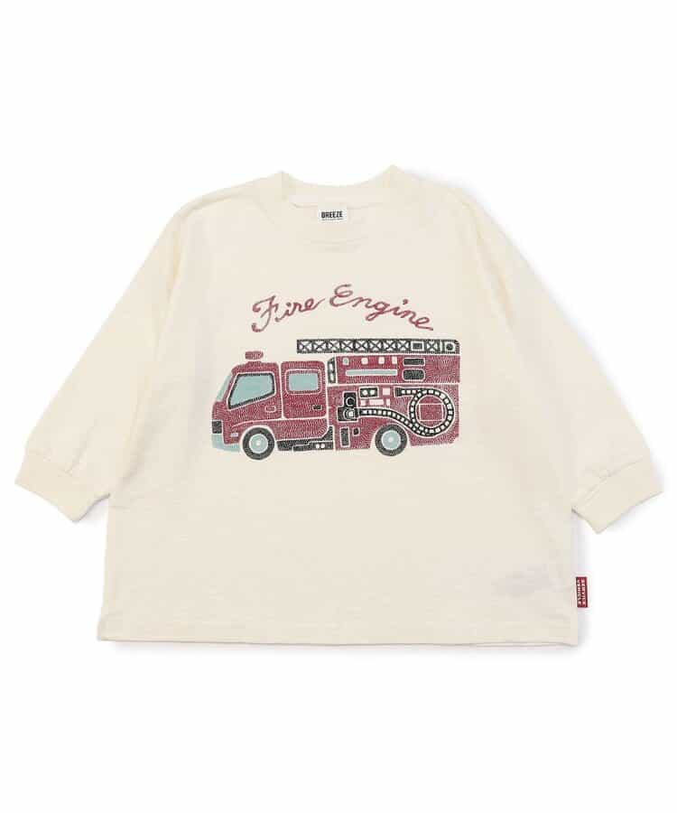 日本童裝 BREEZE 刺繡工作車長袖上衣 80-140cm 男童款 秋季 TOPS