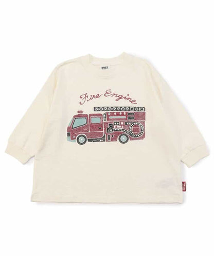 日本童裝 BREEZE 刺繡工作車長袖上衣 80-140cm 男童款 秋季 TOPS