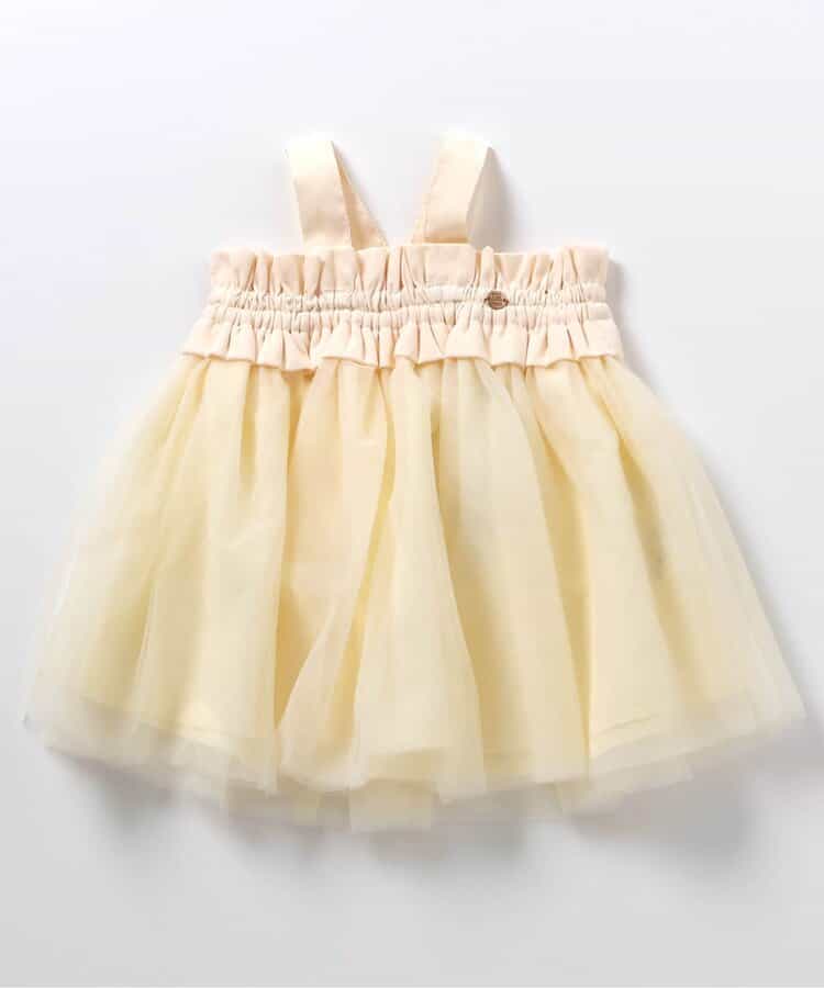 日本童裝 BREEZE 網紗連身裙 70-80cm 女童款 初生嬰兒 秋季 DRESSES