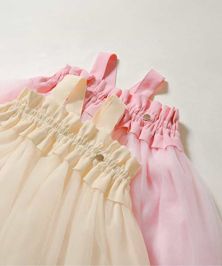 日本童裝 BREEZE 網紗連身裙 70-80cm 女童款 初生嬰兒 秋季 DRESSES