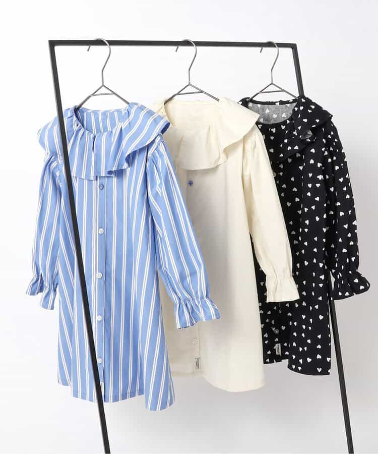日本童裝 BREEZE 襯衫連身裙 90-140cm 女童款 秋季 DRESSES