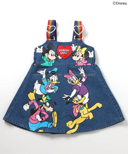 日本童裝 BR#22EE x Disney 牛仔吊帶裙 80-120cm 女童款 秋季 SKIRTS