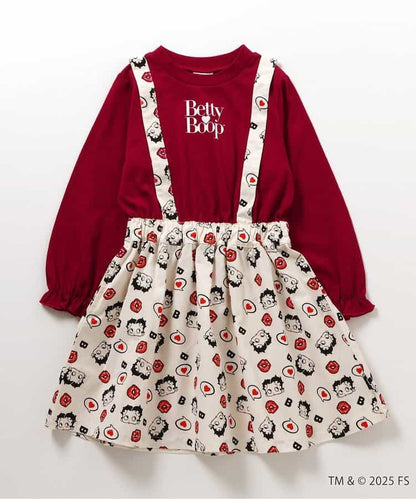 日本童裝 BREEZE x Betty Boop 假兩件連身裙 80-140cm 女童款 秋季 DRESSES