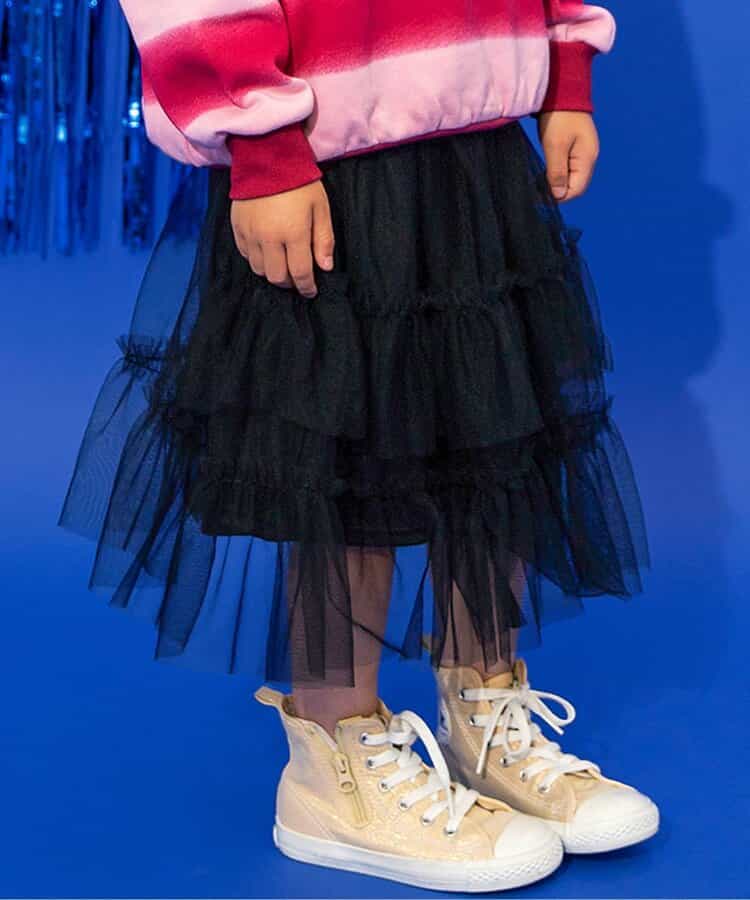 日本童裝 BREEZE 不對稱薄紗裙 80-140cm 女童款 秋季 SKIRTS
