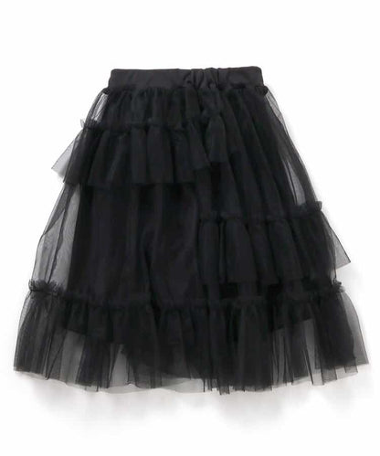 日本童裝 BREEZE 不對稱薄紗裙 80-140cm 女童款 秋季 SKIRTS