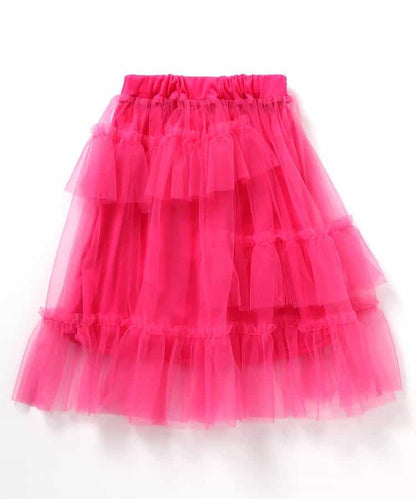日本童裝 BREEZE 不對稱薄紗裙 80-140cm 女童款 秋季 SKIRTS