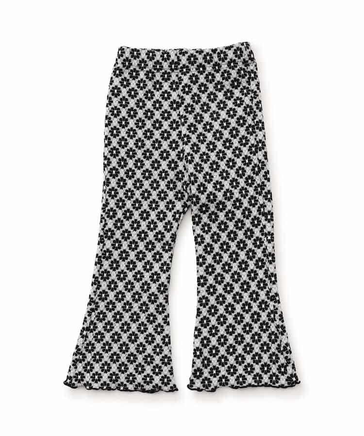 日本童裝 BREEZE 全身提花喇叭褲 80-140cm 女童款 秋季 PANTS