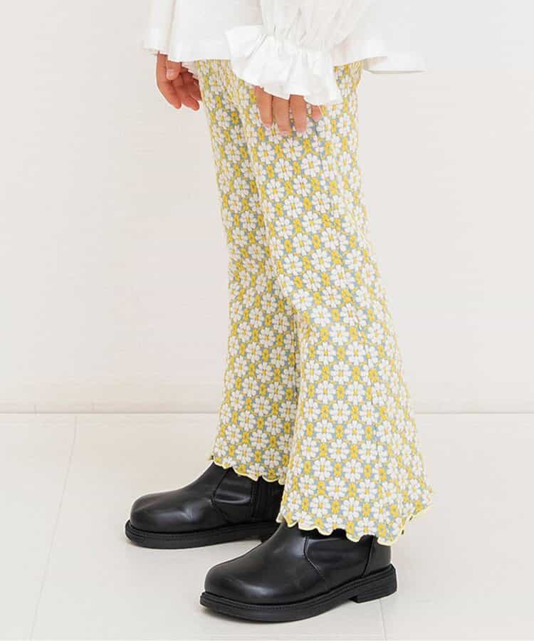 日本童裝 BREEZE 全身提花喇叭褲 80-140cm 女童款 秋季 PANTS