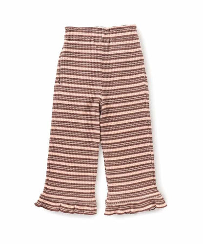 日本童裝 BREEZE 華夫格花邊長褲 80-140cm 女童款 秋季 PANTS