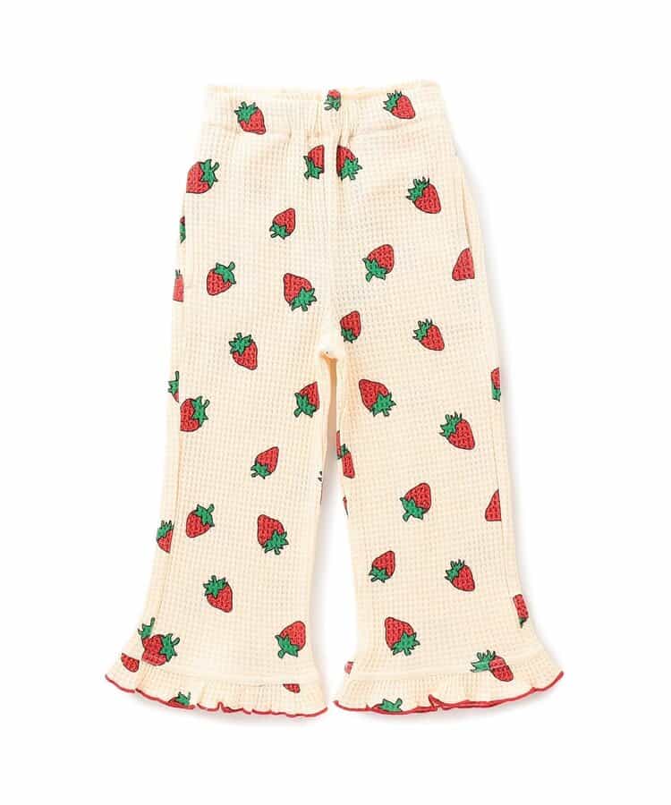 日本童裝 BREEZE 華夫格花邊長褲 80-140cm 女童款 秋季 PANTS