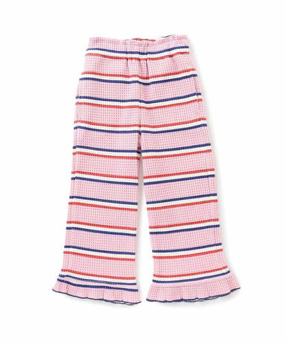 日本童裝 BREEZE 華夫格花邊長褲 80-140cm 女童款 秋季 PANTS