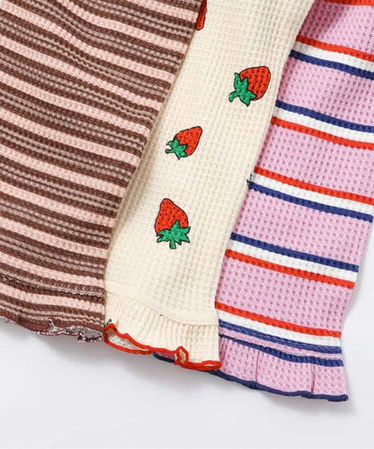 日本童裝 BREEZE 華夫格花邊長褲 80-140cm 女童款 秋季 PANTS