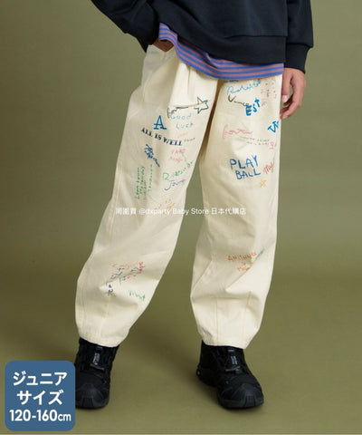 日本童裝 BR#22EE 塗鴉風休閒長褲 120-160cm 男童款 秋季 PANTS