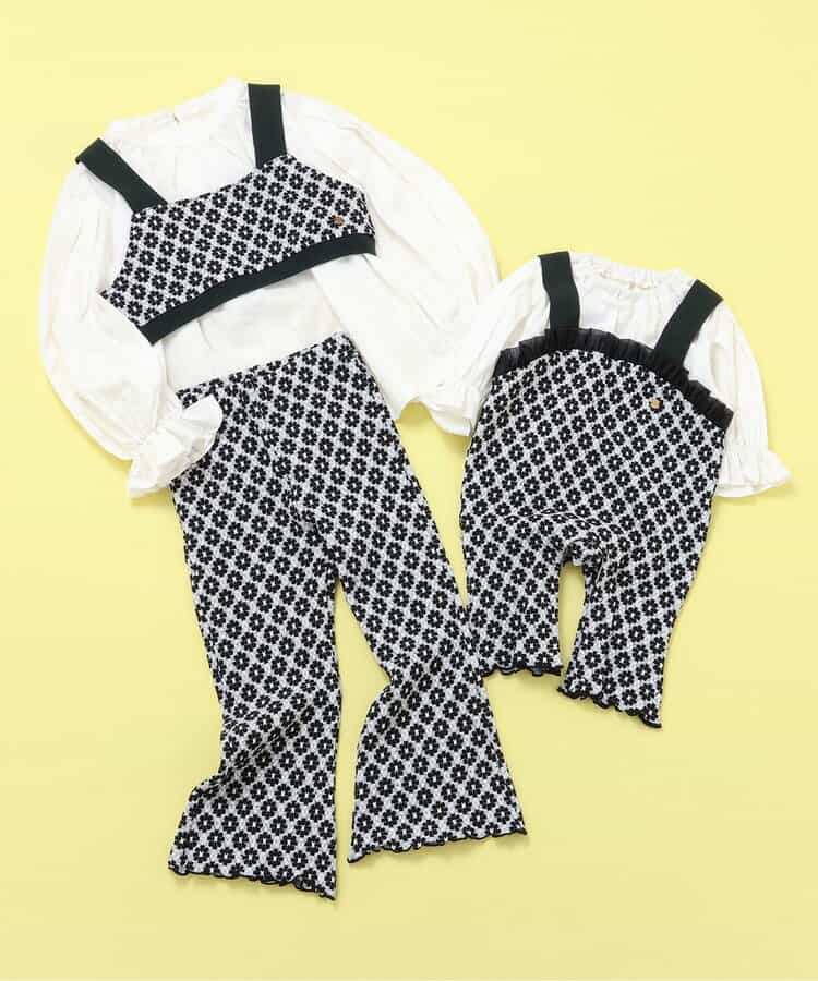 日本童裝 BREEZE 提花假兩件連衣 70-80cm 女童款 初生嬰兒 秋季 Jumpsuit