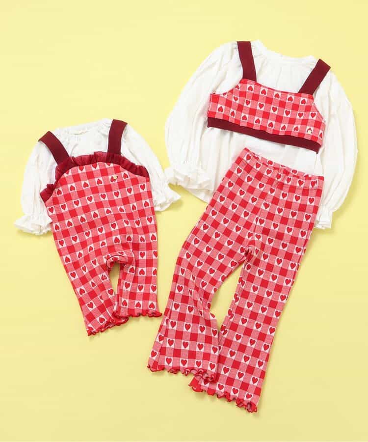 日本童裝 BREEZE 提花假兩件連衣 70-80cm 女童款 初生嬰兒 秋季 Jumpsuit
