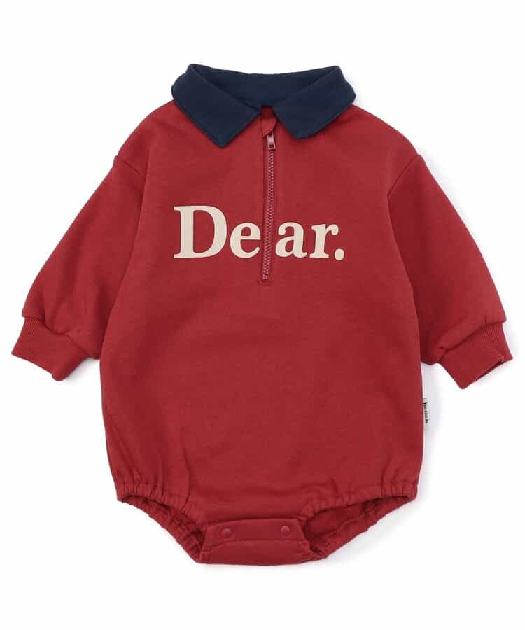 日本童裝 BREEZE 連衣 70-80cm 男童款 初生嬰兒 秋季 Jumpsuit 聖誕紅/新年紅