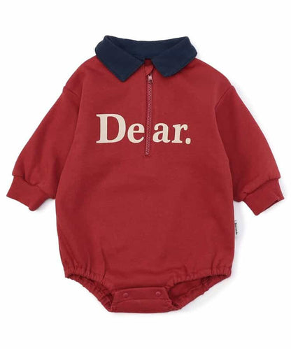 日本童裝 BREEZE 連衣 70-80cm 男童款 初生嬰兒 秋季 Jumpsuit 聖誕紅/新年紅