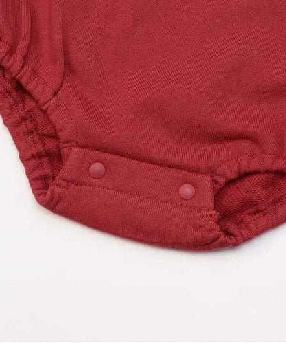 日本童裝 BREEZE 連衣 70-80cm 男童款 初生嬰兒 秋季 Jumpsuit 聖誕紅/新年紅