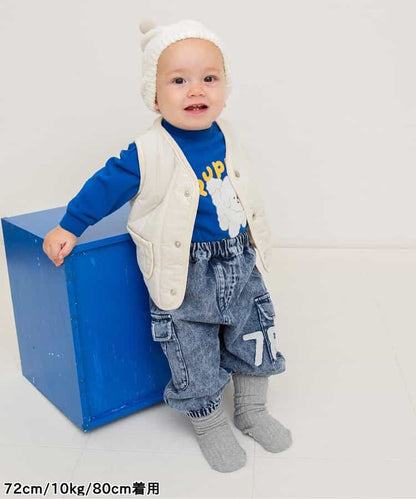 日本童裝 BREEZE 夾棉背心 80cm 男童款 初生嬰兒 秋季 OUTERWEAR