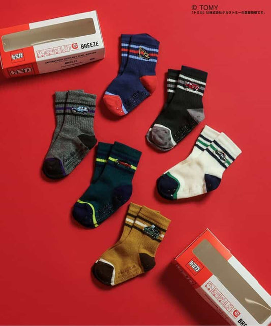 BR#22EE x TOMICA Socks (3 pairs, 10-18cm) - Direct from Japan 