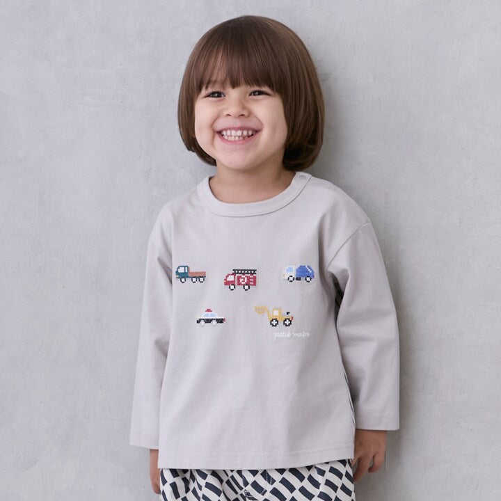 日本童裝 pe#main 車車印花上衣 80-130cm 男童款 秋季 TOPS