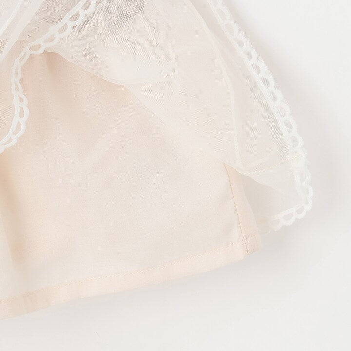 日本童裝 pe#main 薄紗花邊長袖上衣 80-130cm 女童款 秋季 TOPS