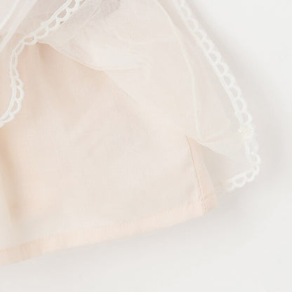 日本童裝 pe#main 薄紗花邊長袖上衣 80-130cm 女童款 秋季 TOPS