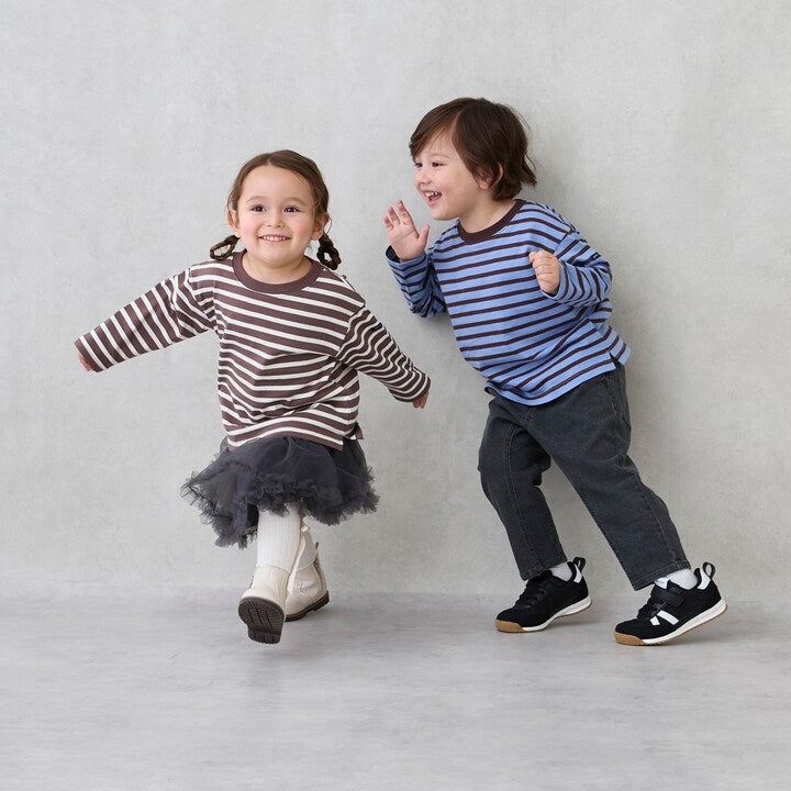 日本童裝 pe#main 食品防污 間條上衣 80-130cm 男童款 秋季 TOPS