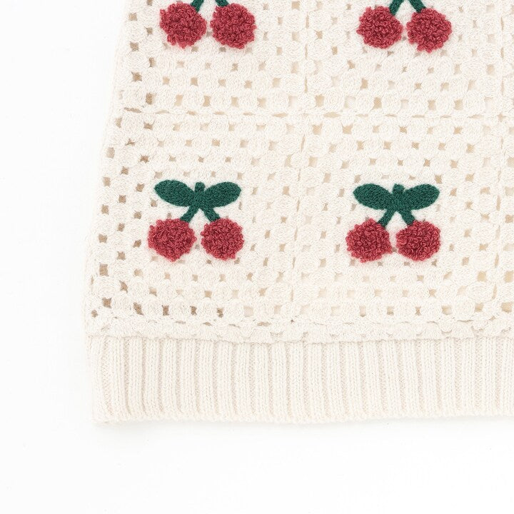 日本童裝 pe#main 鉤針編織拼接連身裙 80-130cm 女童款 秋季 DRESSES