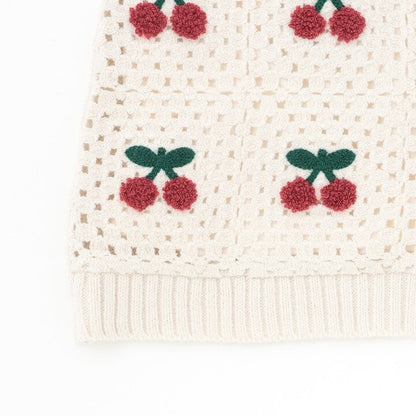 日本童裝 pe#main 鉤針編織拼接連身裙 80-130cm 女童款 秋季 DRESSES