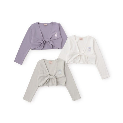 日本童裝 pe#main 抗菌防臭 芭蕾蝴蝶結短上衣 100-130cm 女童款 秋季 TOPS