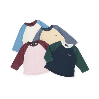 日本童裝 pe#main [有機棉] 插肩長袖上衣 80-130cm 男童款/女童款 秋季 TOPS