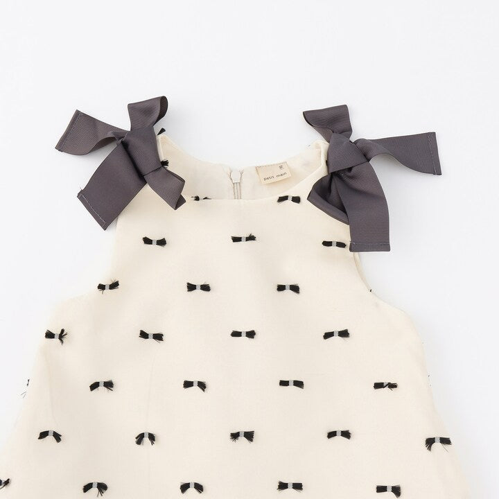 日本童裝 pe#main 蝴蝶結肩帶吊帶裙 80-130cm 女童款 秋季 DRESSES